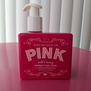 Victoria's Secret Drenched in Pink‎ WILD & BREEZY Supersoft Body Lotion 16.9 oz
